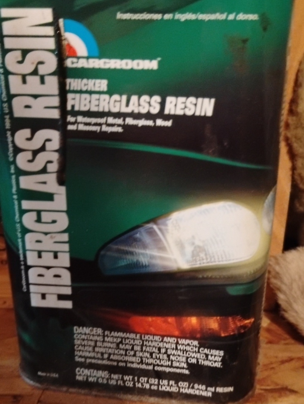 Cargroom FIBERGLASS RESIN Automotive Fiberglass Repair 32 OZ